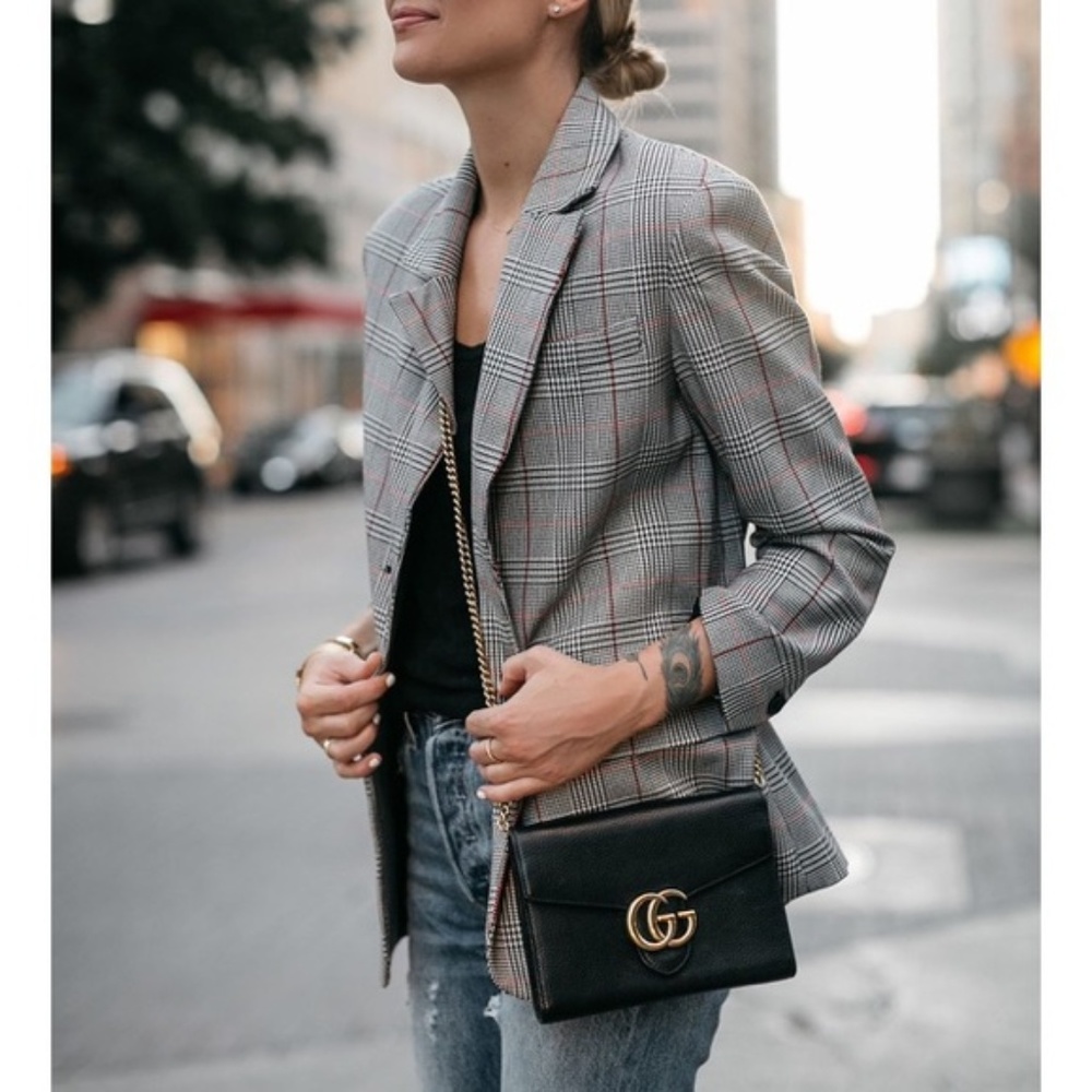 Zara Oversized Plaid Blazer